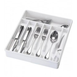 Organizador 36,5x30x5,5cm Gavetas Extensível New Branco